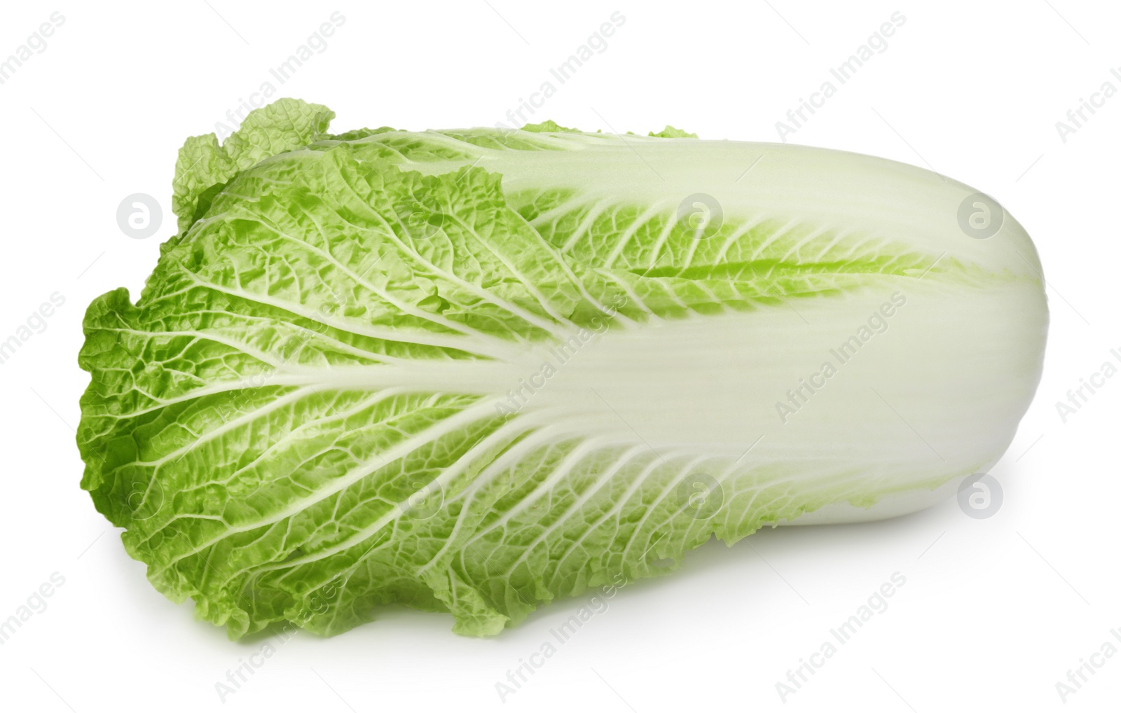 Photo of Fresh ripe Chinese cabbage on white background