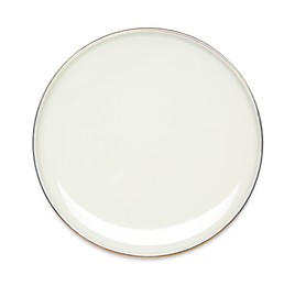 Photo of Ceramic plate isolated on white, top view