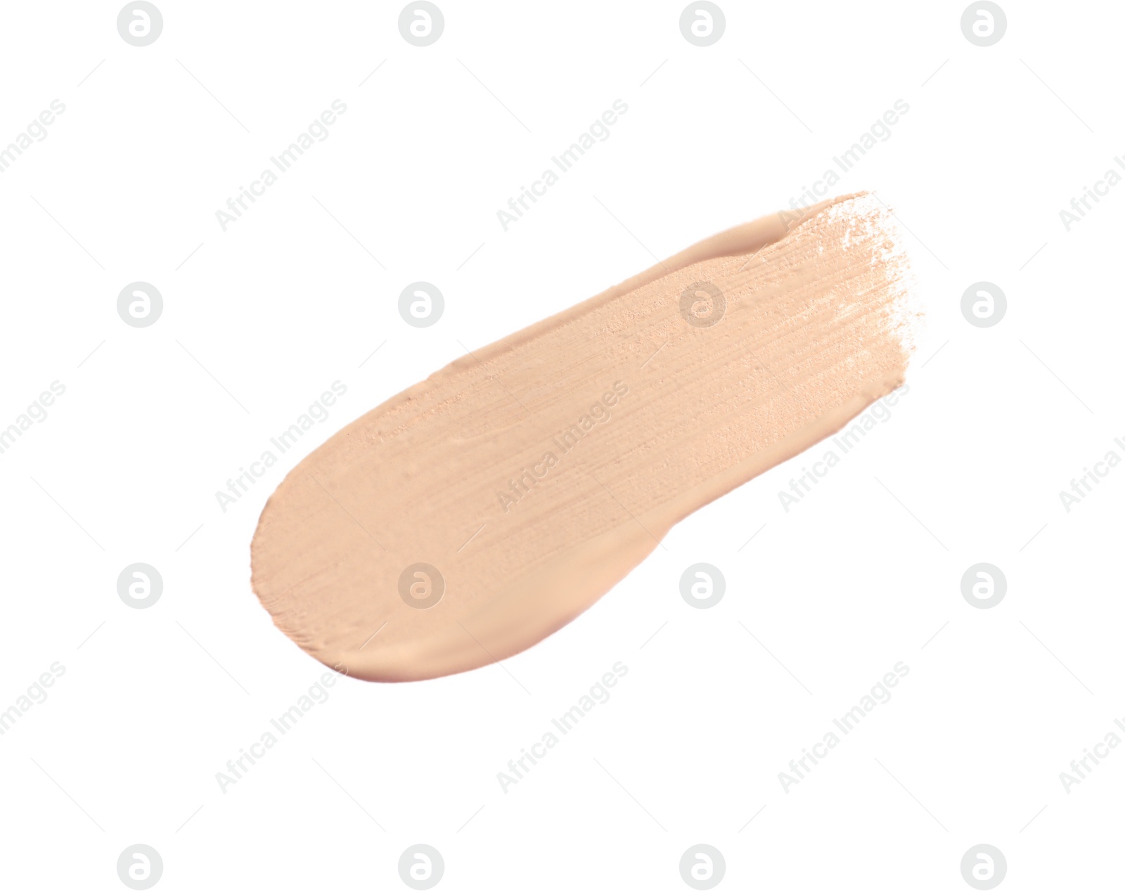 Photo of Smear of skin foundation isolated on white, top view