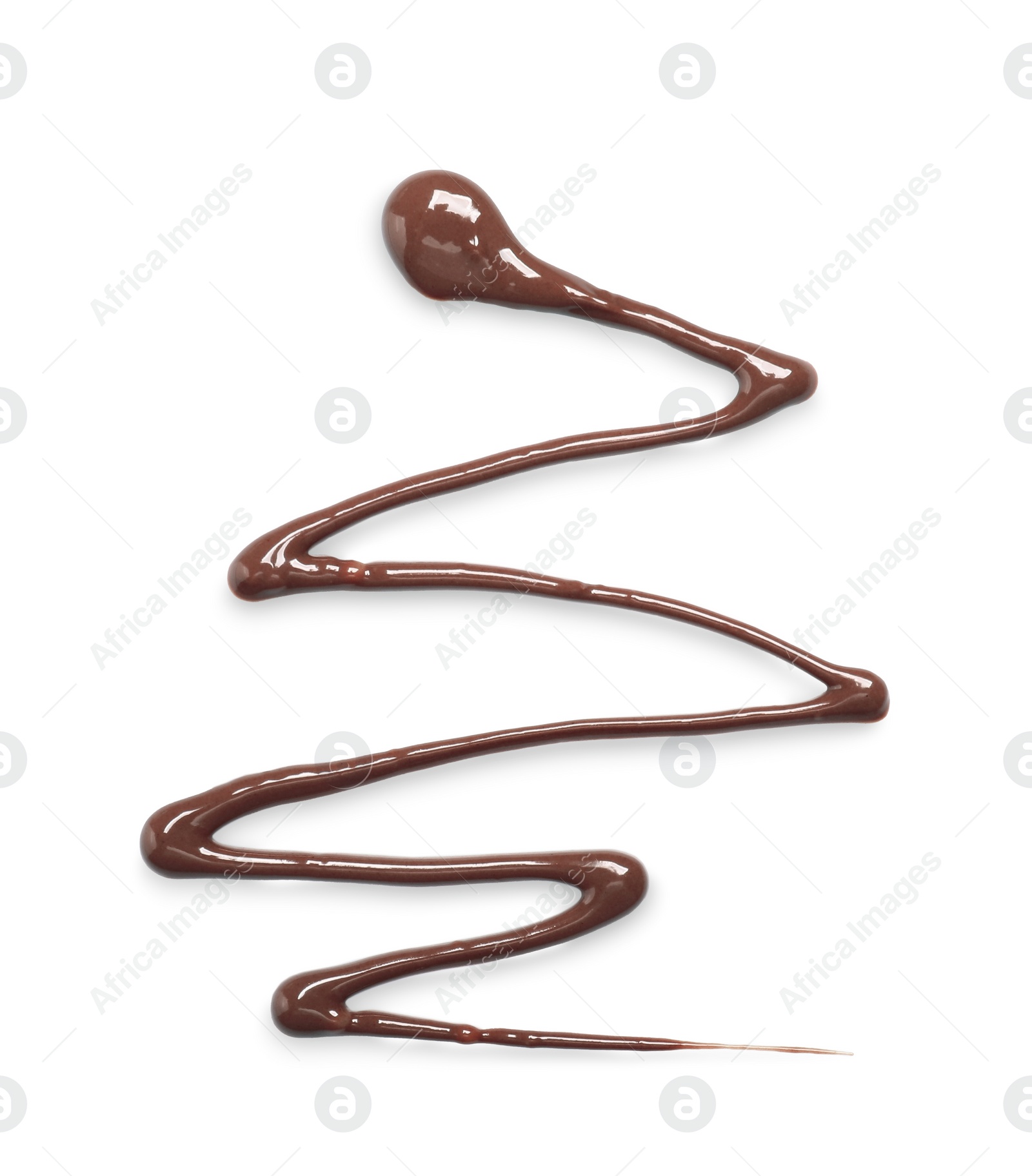 Photo of Smear of tasty milk chocolate paste isolated on white