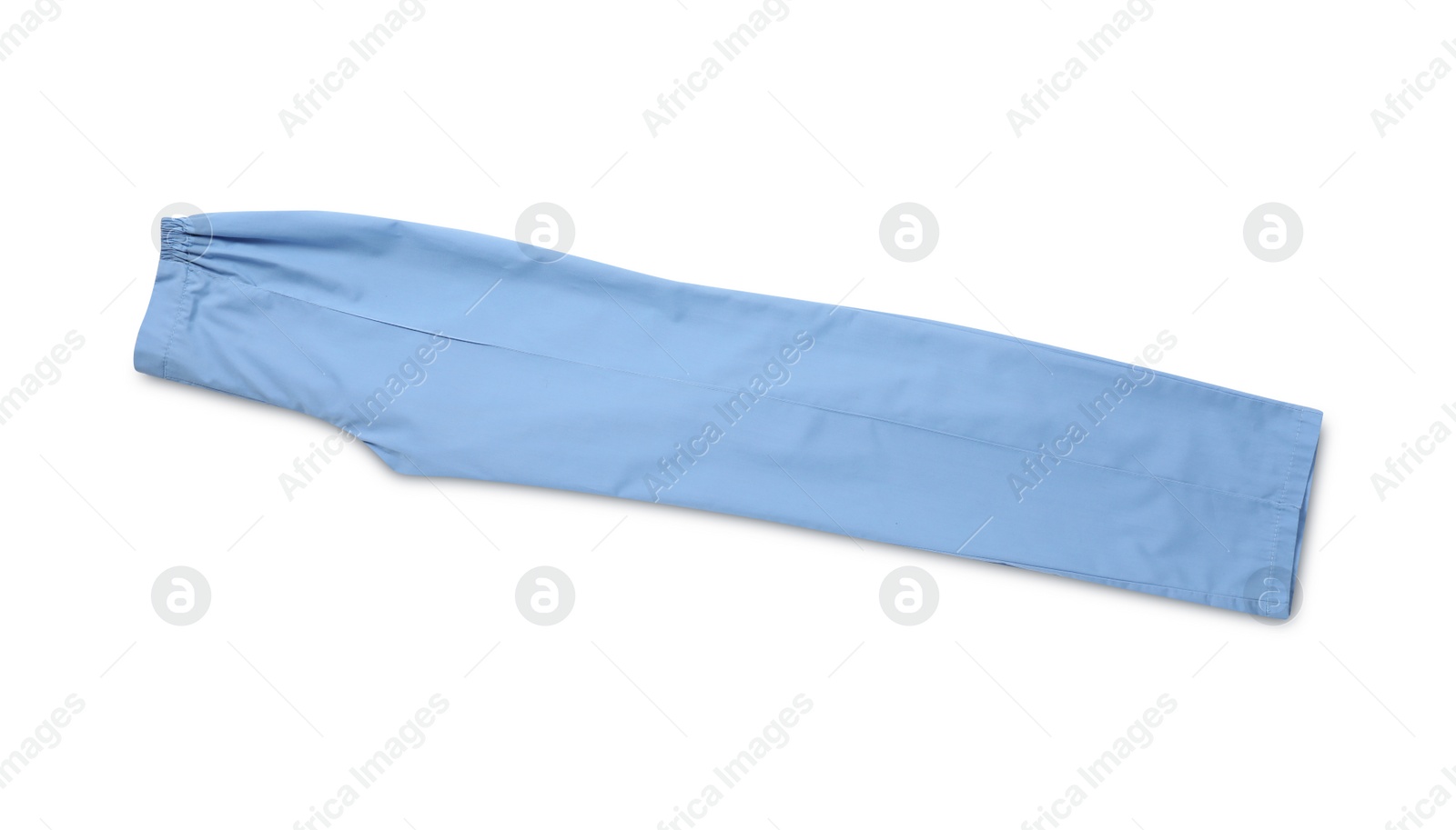 Photo of Medical uniform isolated on white, top view