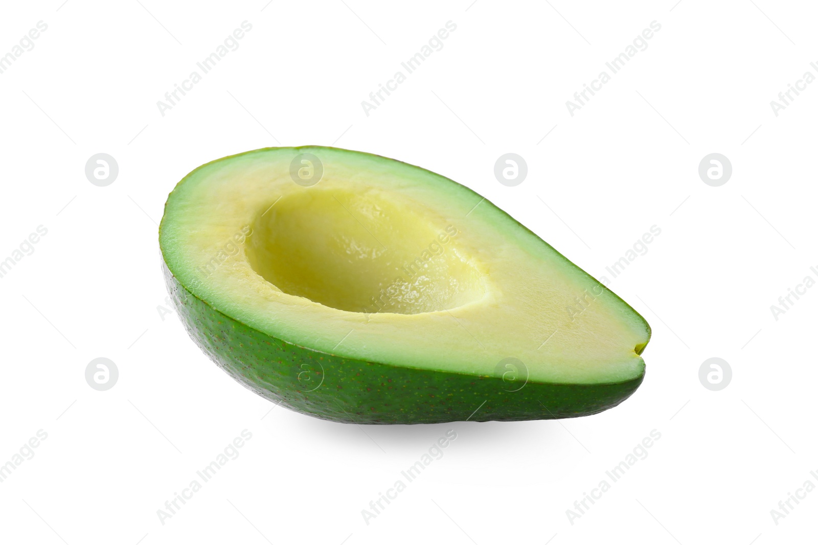 Photo of Half of ripe avocado isolated on white