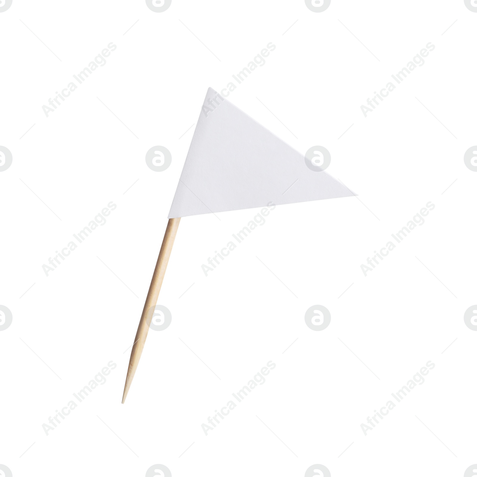 Photo of One small paper flag isolated on white