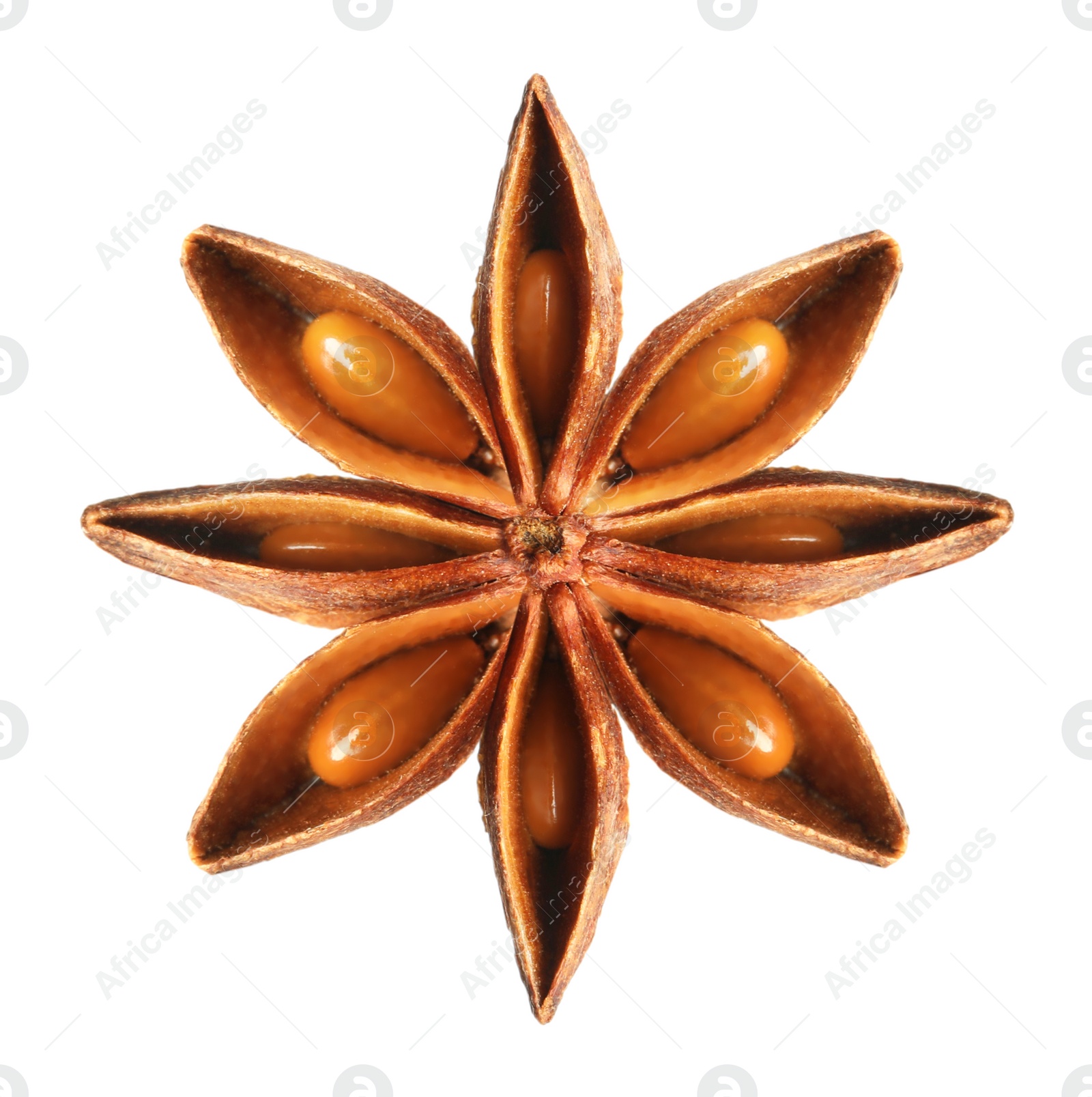 Image of Aromatic dry anise star isolated on white