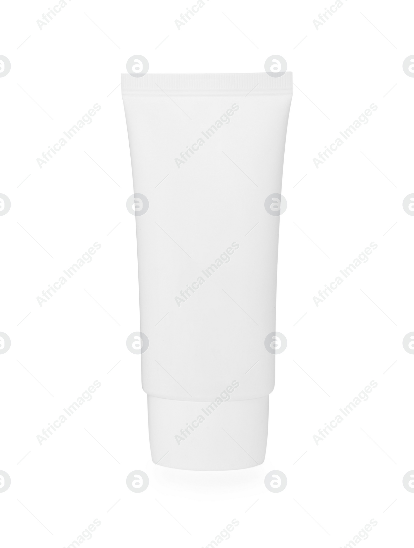 Photo of Tube with hand cream isolated on white