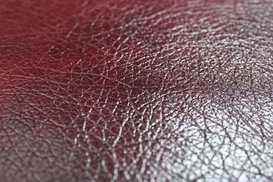 Photo of Texture of natural leather as background, closeup