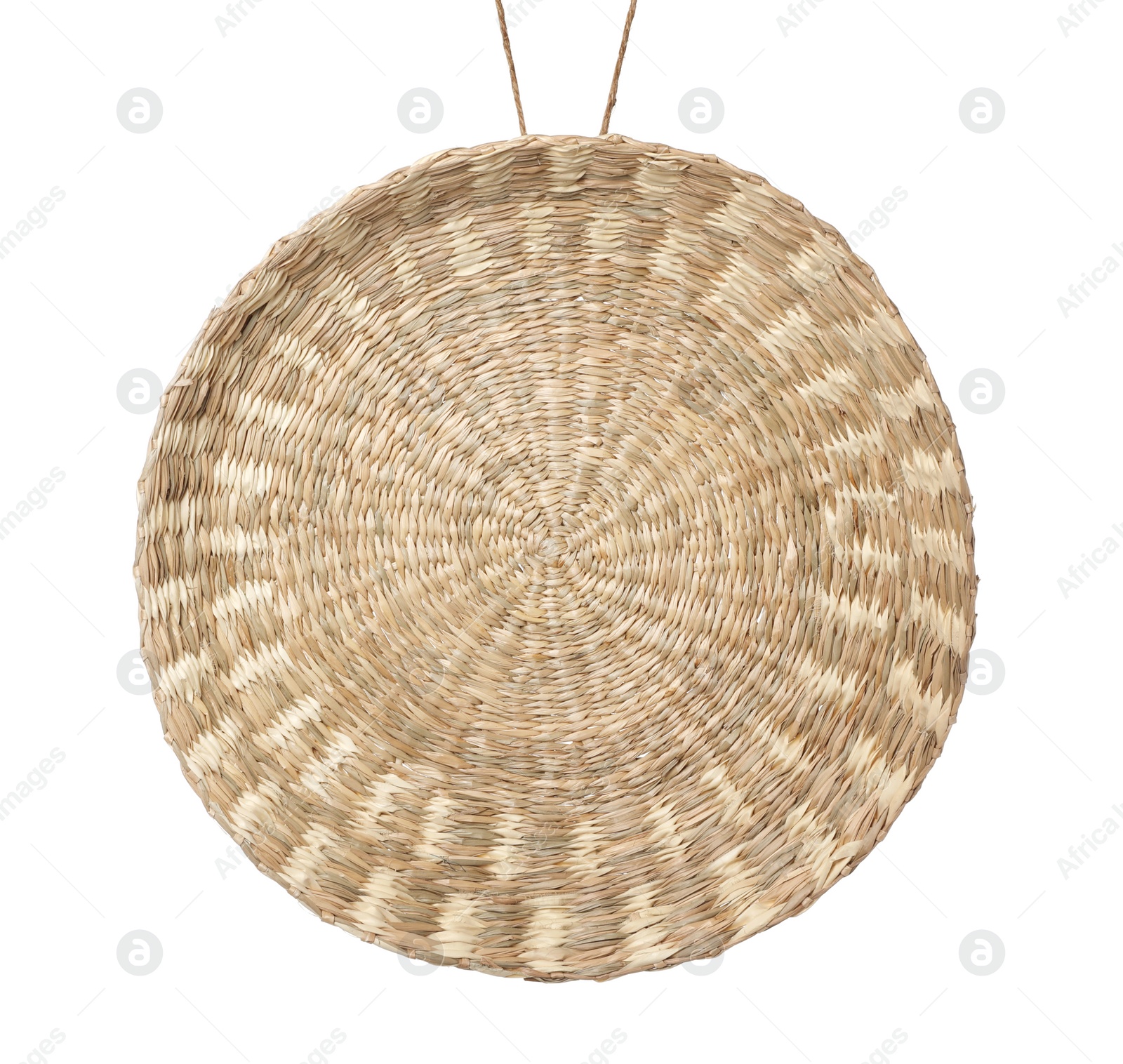 Photo of Wicker wall decor element isolated on white