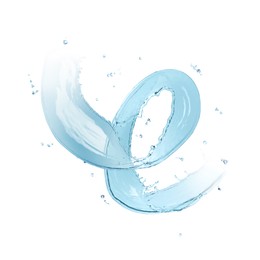 Illustration of Splash of fresh water in shape of spiral isolated on white