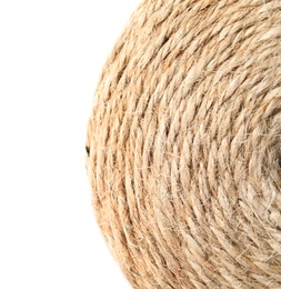 Spool with hemp rope, closeup. Organic material