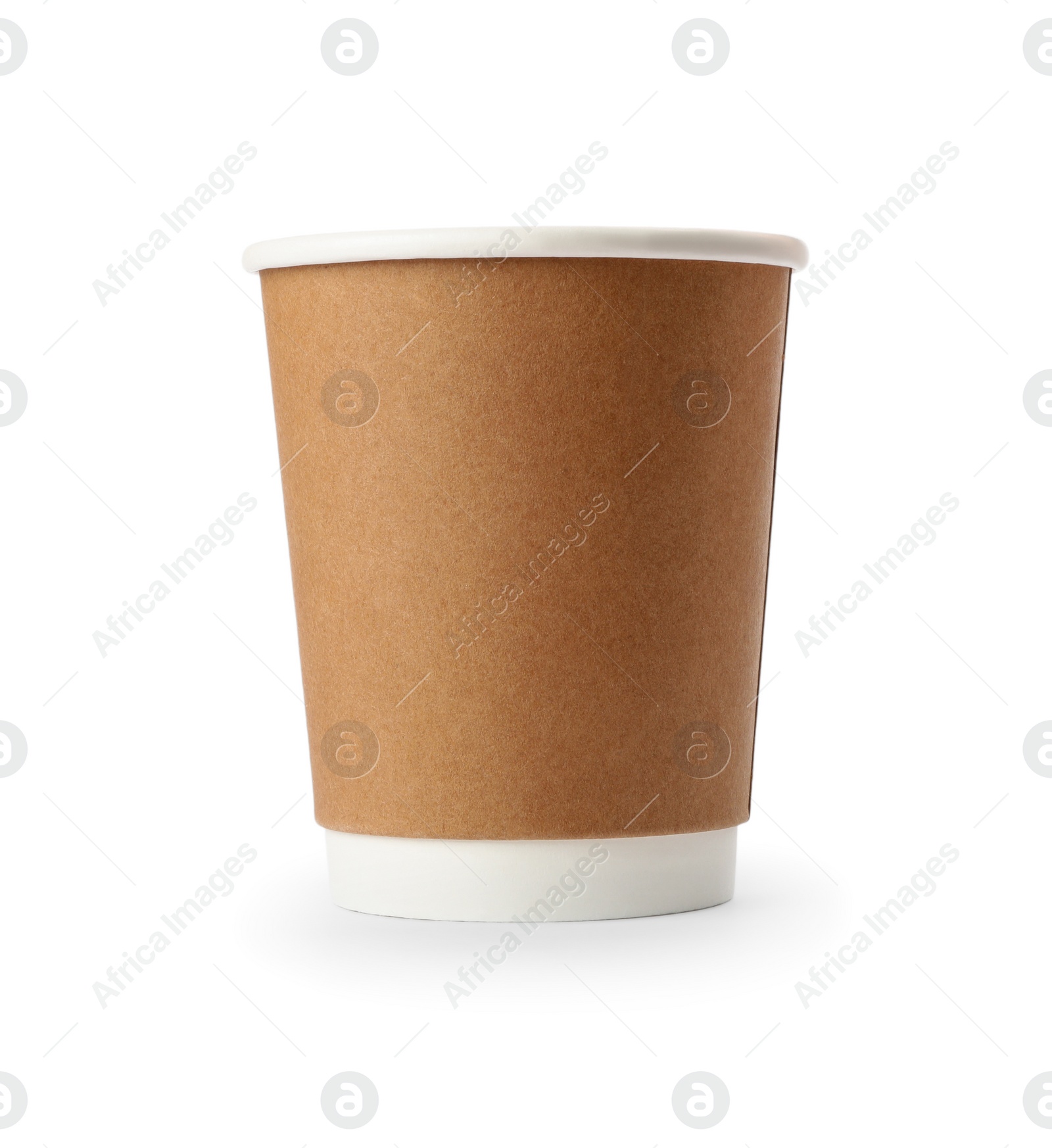 Photo of Takeaway paper coffee cup isolated on white