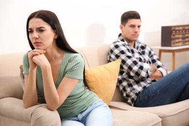 Photo of Couple with problems in relationship at home