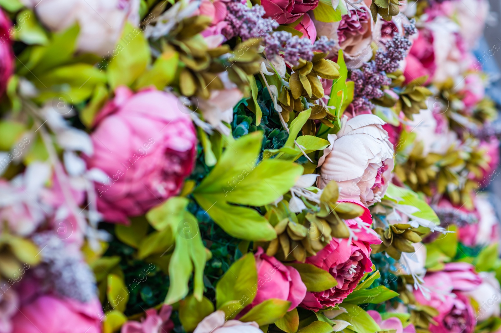 Photo of Beautiful bouquet of different flowers as background, closeup