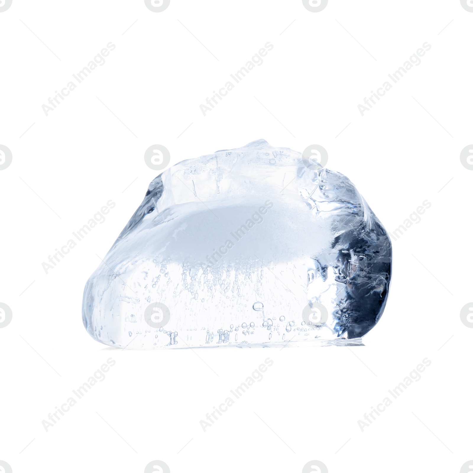 Photo of Piece of clear ice isolated on white