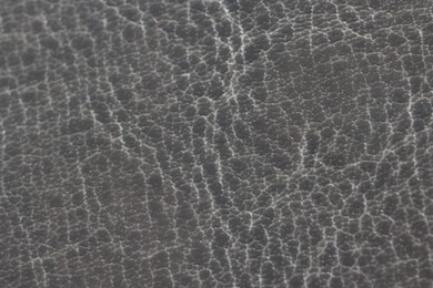 Photo of Beautiful grey leather as background, above view