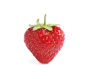 Photo of Sweet fresh ripe strawberry on white background