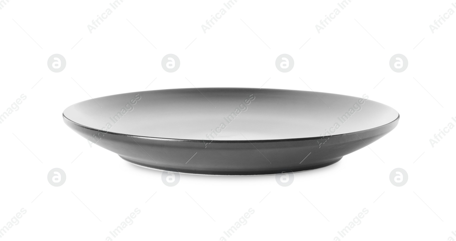 Photo of New ceramic plate isolated on white. Tableware