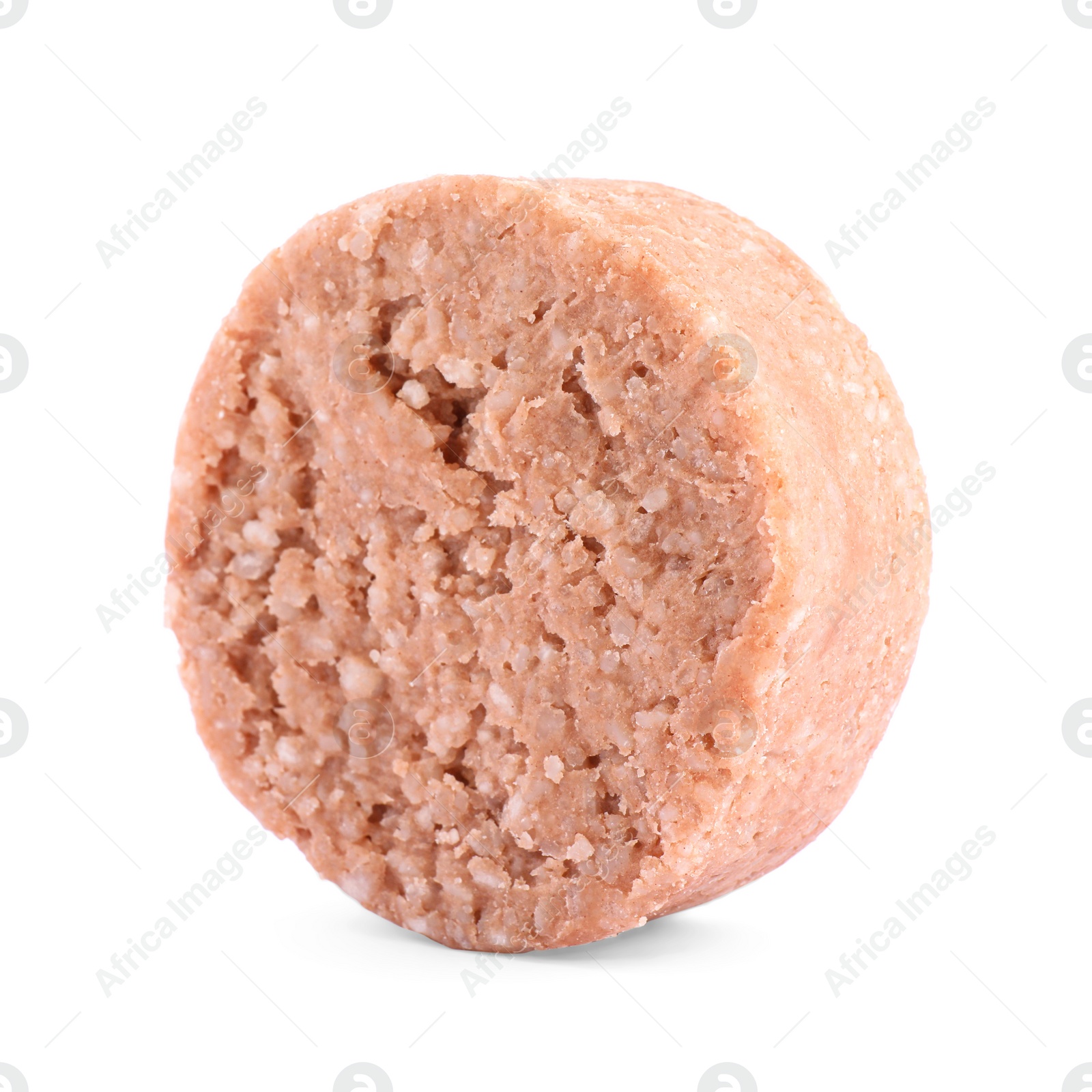 Photo of Solid shampoo bar isolated on white. Hair care