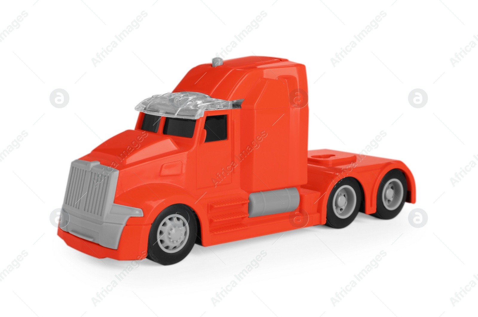 Photo of Toy truck isolated on white. Export concept