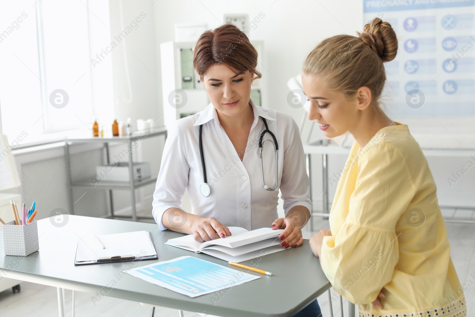 Photo of Patient having appointment with doctor in hospital