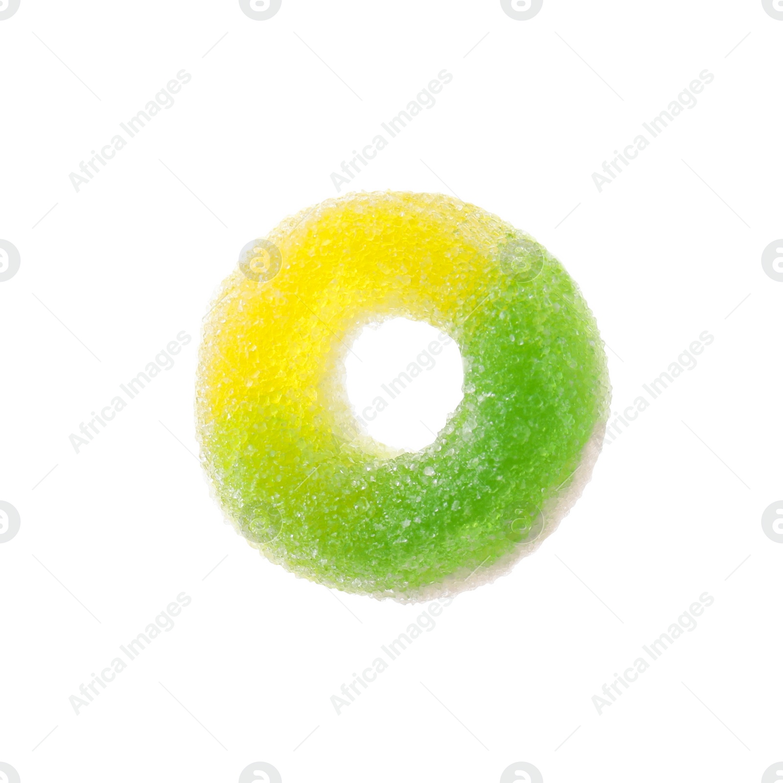 Photo of Sweet colorful jelly candy on white background