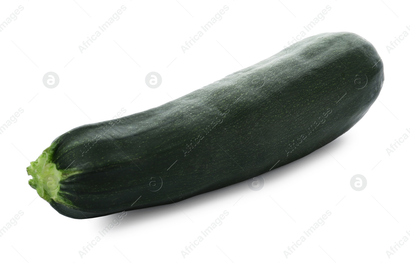 Photo of Fresh ripe green zucchini on white background