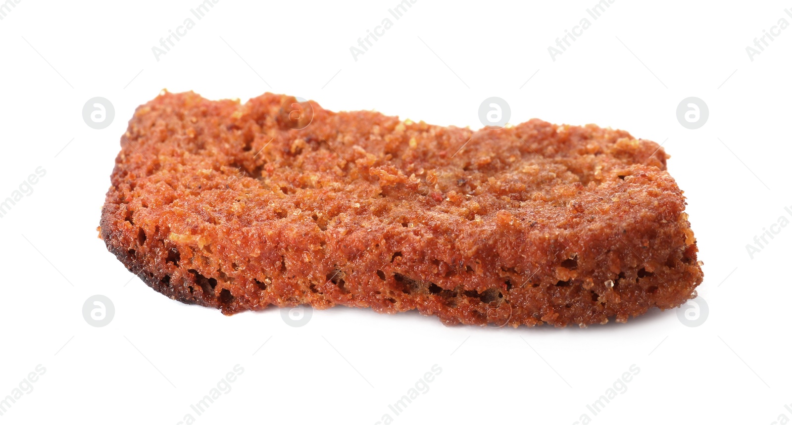 Photo of Crispy rusk with seasoning isolated on white