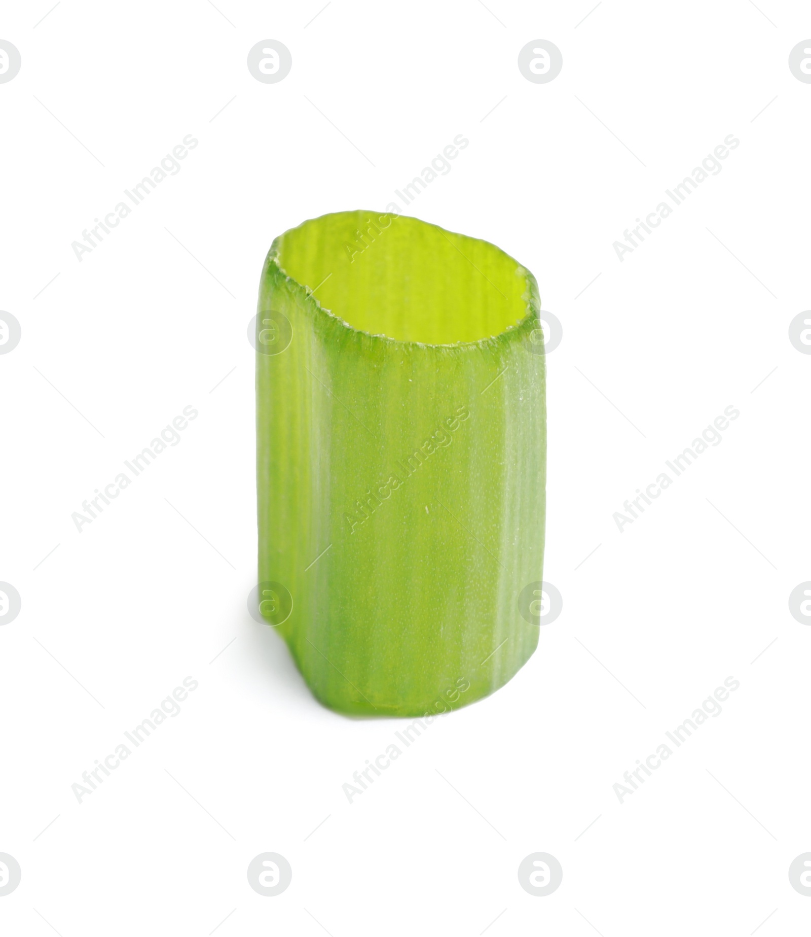 Photo of Piece of fresh green onion isolated on white