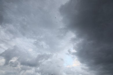 Picturesque view of sky with heavy rainy clouds