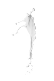 Splash of fresh milk isolated on white