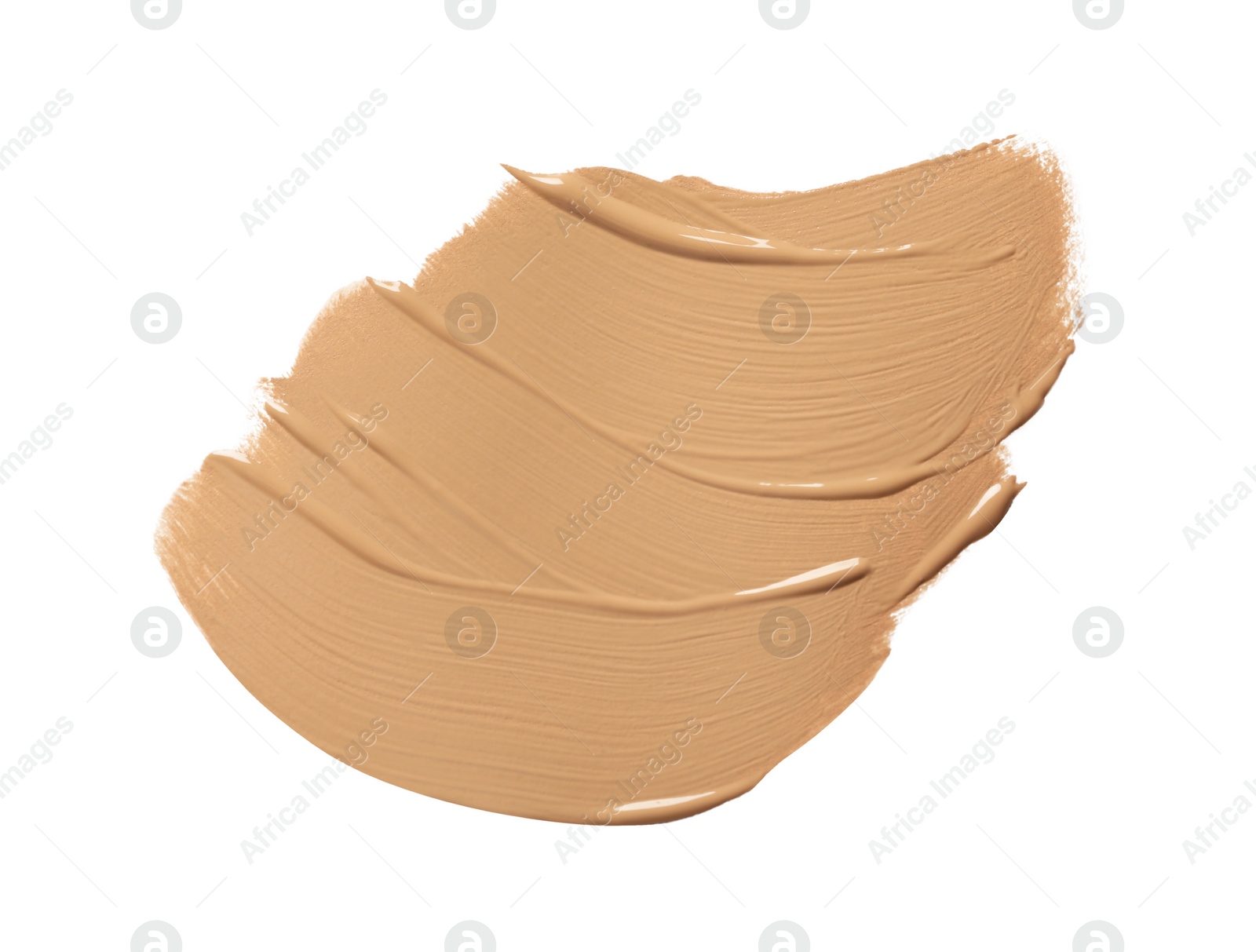 Photo of Sample of liquid skin foundation on white background, top view