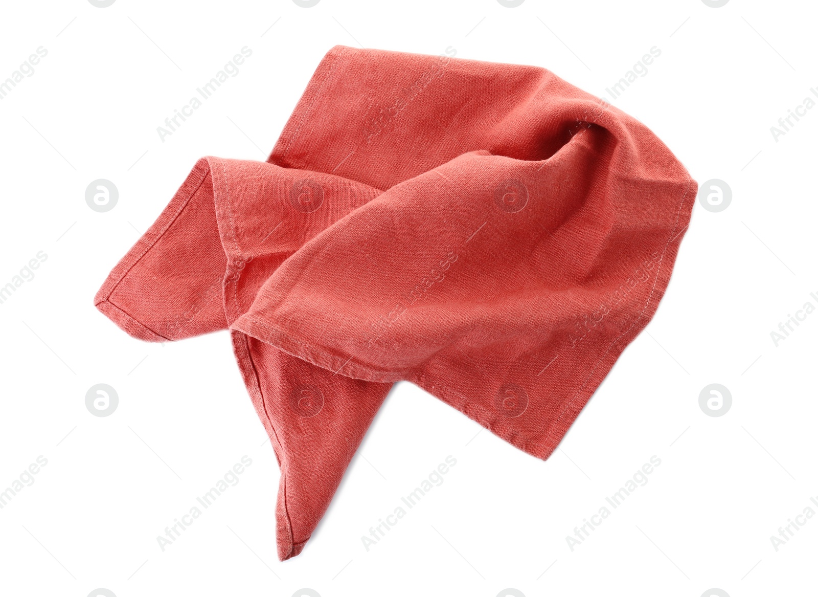 Photo of Fabric napkin for table setting on white background