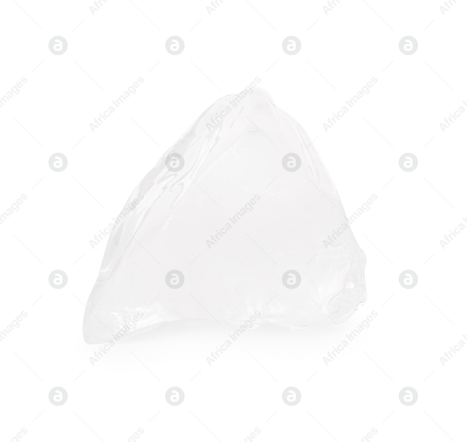 Photo of One piece of clear ice isolated on white