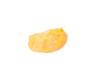 Piece of ripe orange physalis fruit isolated on white