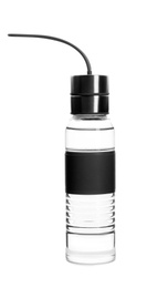 Photo of Sport bottle with fresh water on white background