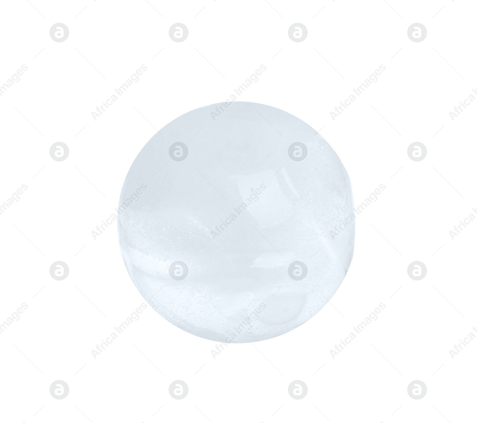 Photo of One frozen ice ball isolated on white