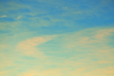 Photo of Picturesque view of beautiful blue sky with clouds