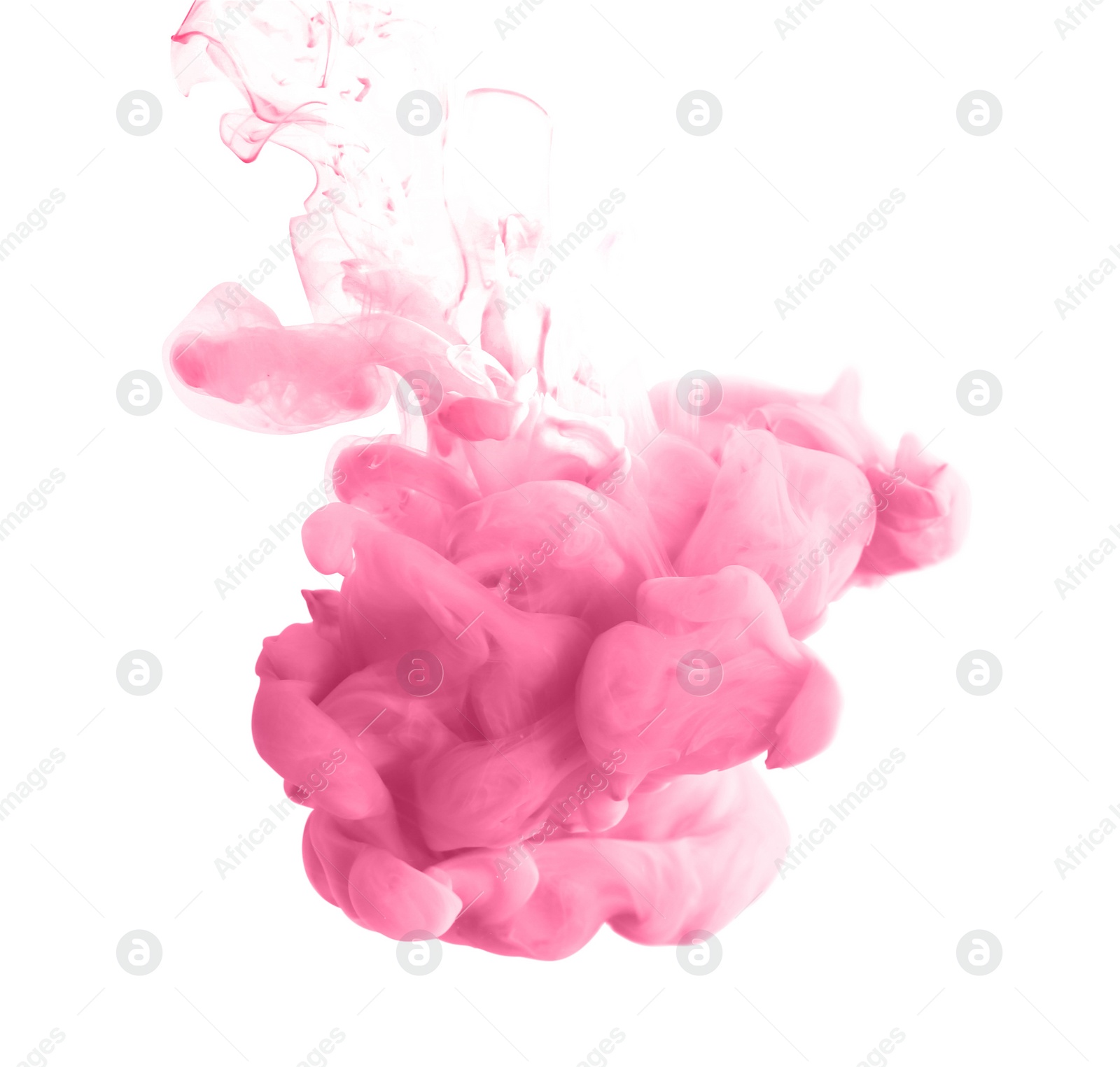 Photo of Splash of pink ink on grey background