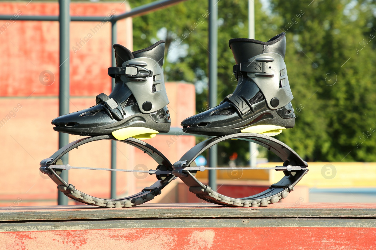 Photo of Stylish kangoo jumping boots in workout park