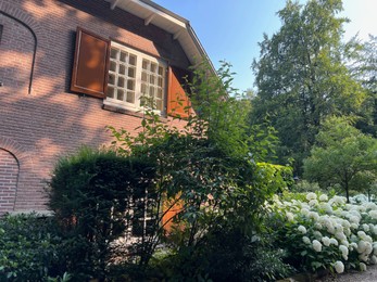 Photo of Picturesque view of beautiful house and plants on sunny day