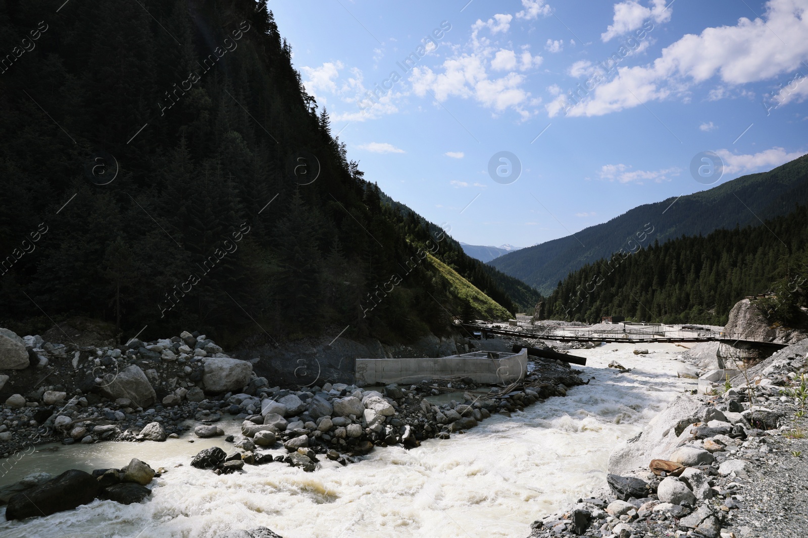 Photo of Picturesque view of beautiful river in mountains