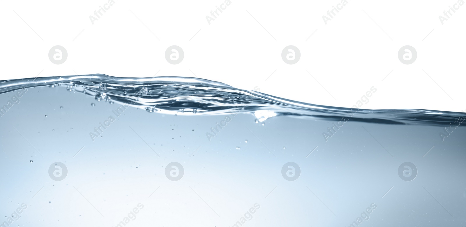 Photo of Transparent clear water wave on grey background