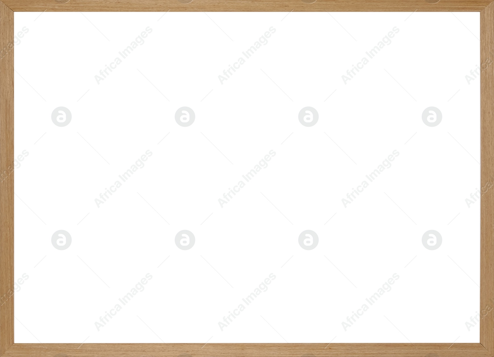 Image of Wooden frame with blank white background. Mockup for design