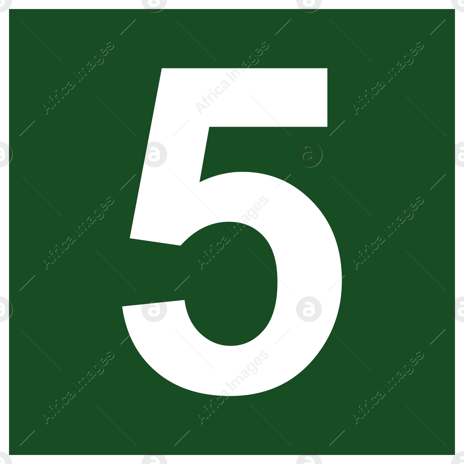 Image of International Maritime Organization (IMO) sign, illustration. Number "5"