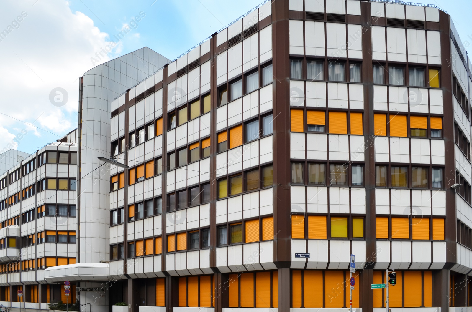 Photo of VIENNA, AUSTRIA - JUNE 17, 2018: Modern building on city street