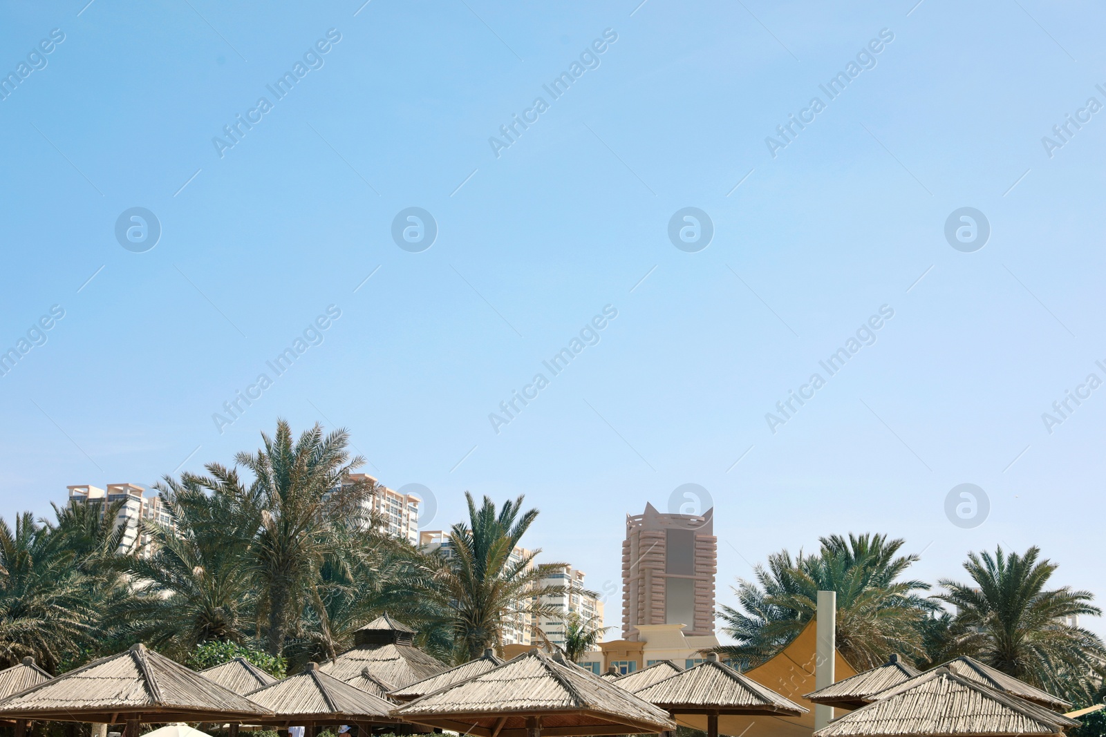 Photo of Beautiful view of tropical resort on sunny day