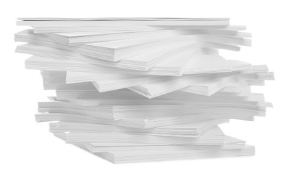 Photo of Stack of paper sheets isolated on white