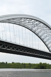 Photo of Beautiful view of modern bridge over river