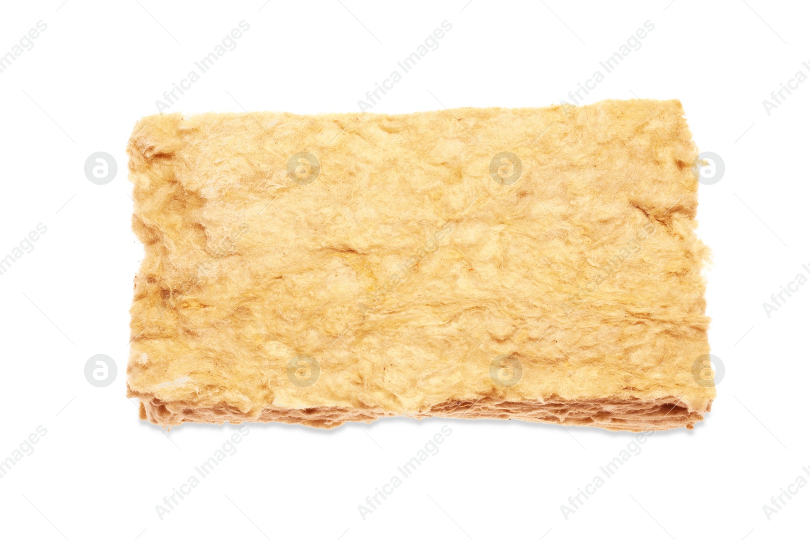 Photo of Layers of thermal insulation material on white background