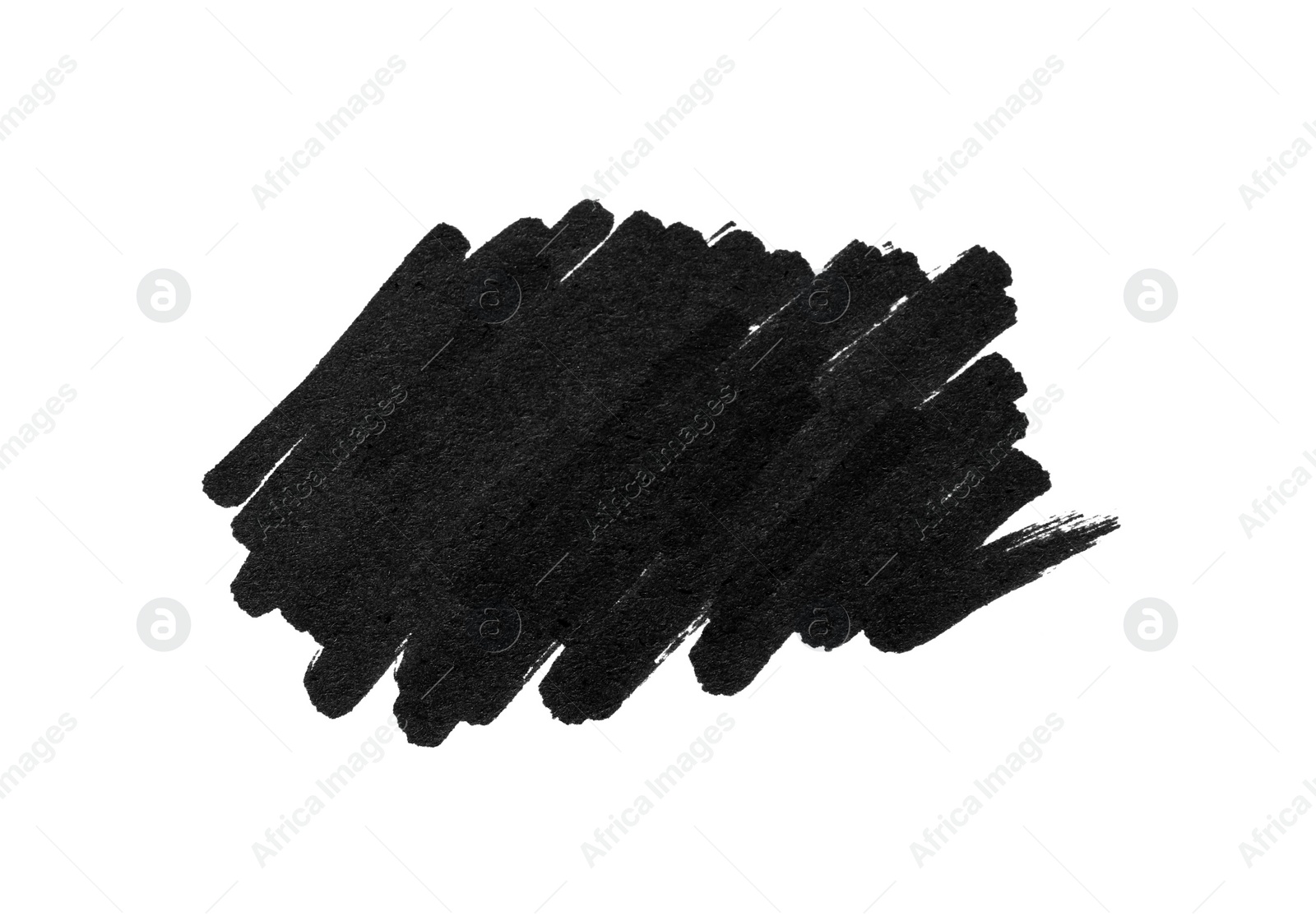Photo of Stroke drawn with black marker isolated on white, top view