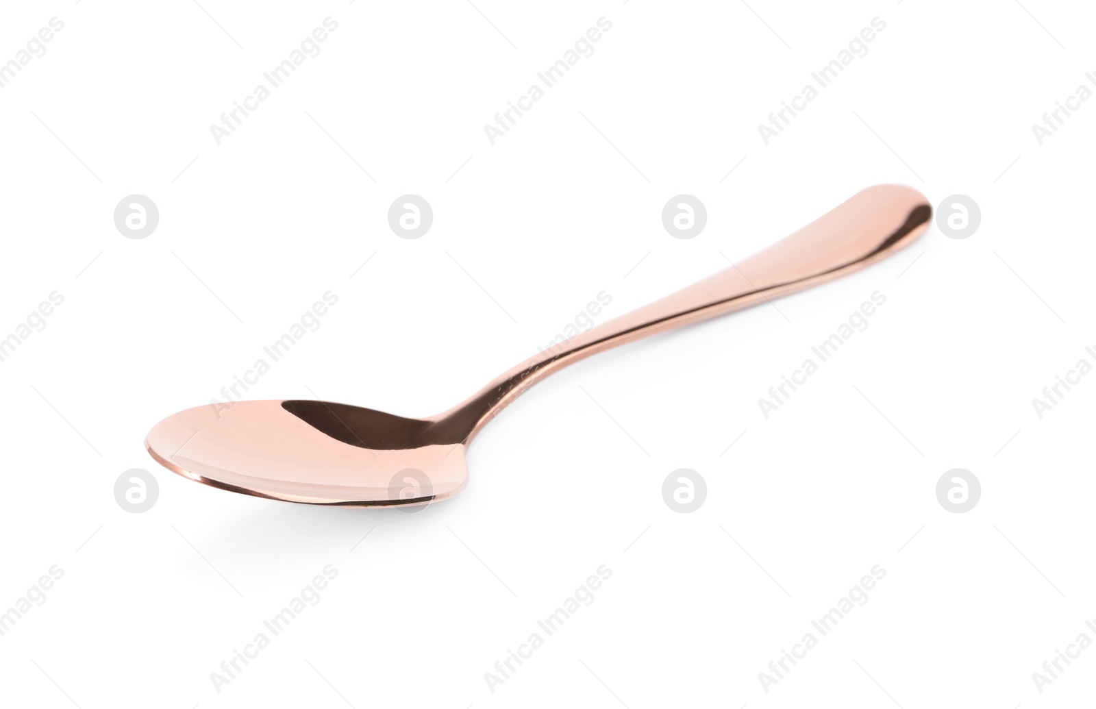 Photo of Clean shiny empty spoon isolated on white